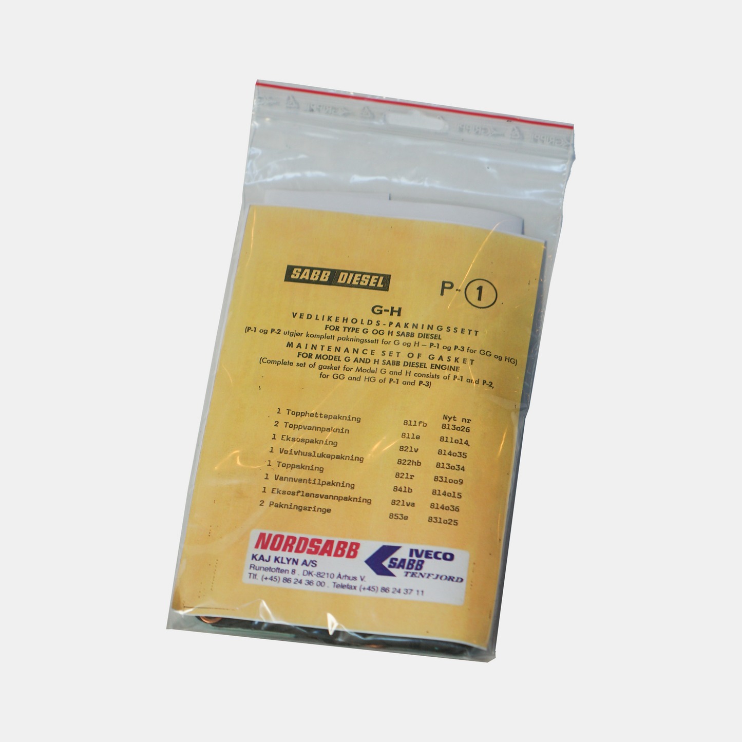 Sabb- Toppakningssæt H+G top